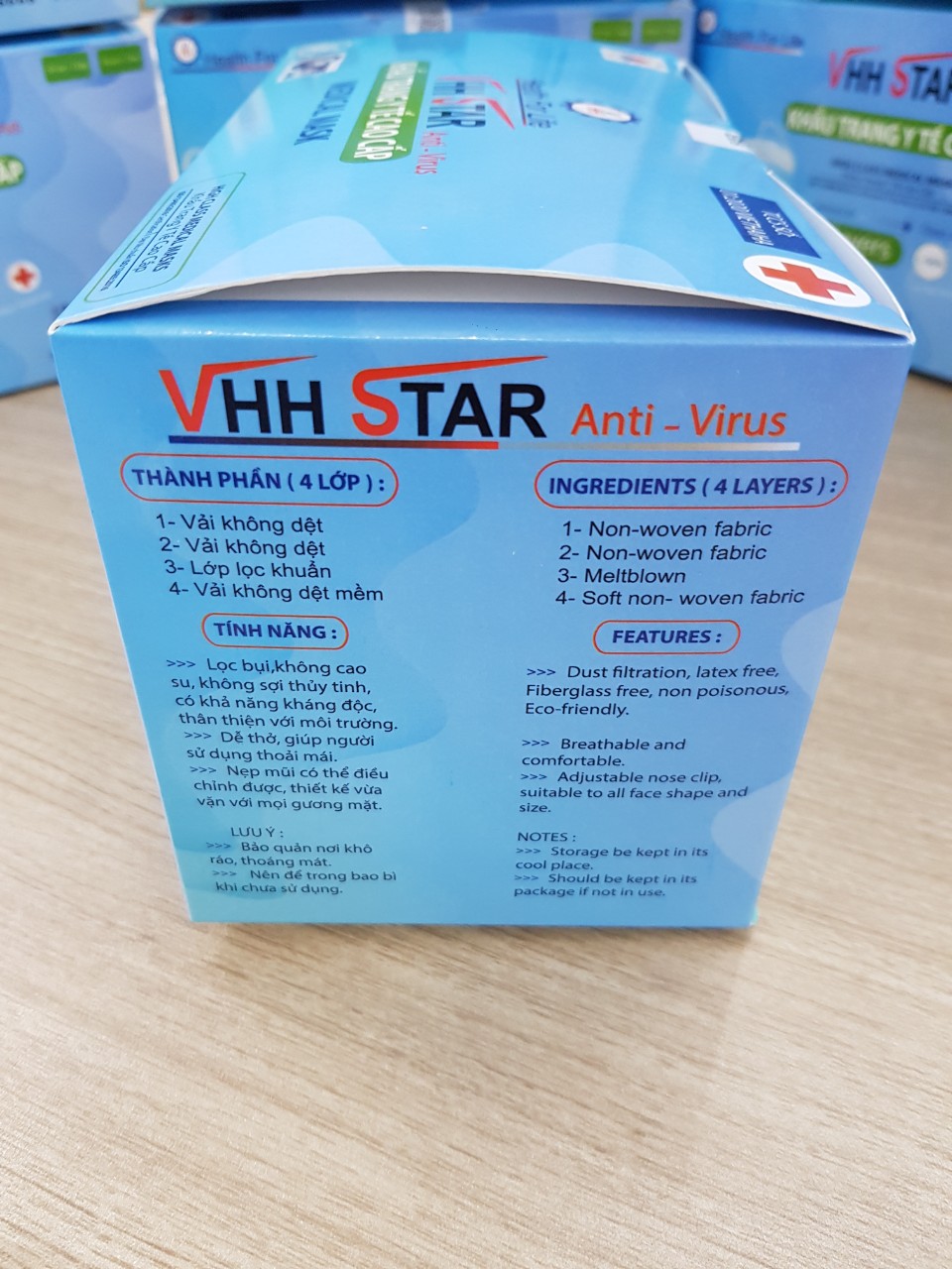 Khẩu trang y tế 4 lớp VHH Star